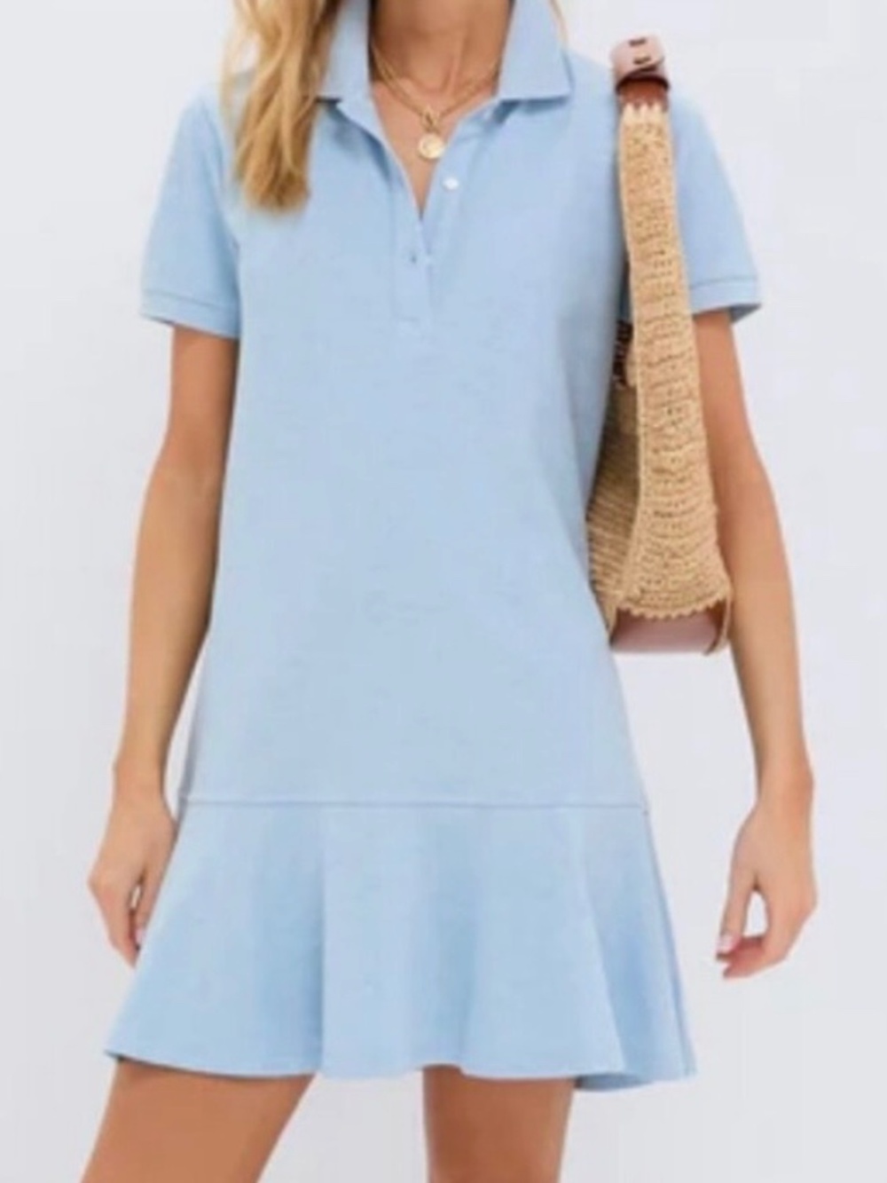 Tuckernuck Light Blue Pique May Polo Dress M